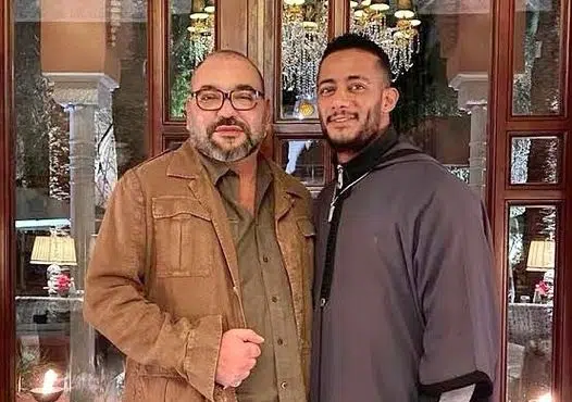 le roi du maroc Mohammed VI et Mohamed Ramadan le roi du maroc Mohammed VI et Mohamed Ramadan