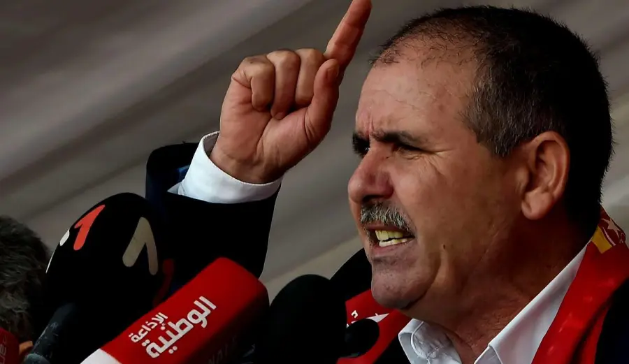 secrétaire général de l'Union tunisienne du travail Noureddine Taboubi secrétaire général de l'Union tunisienne du travail, Noureddine Taboubi