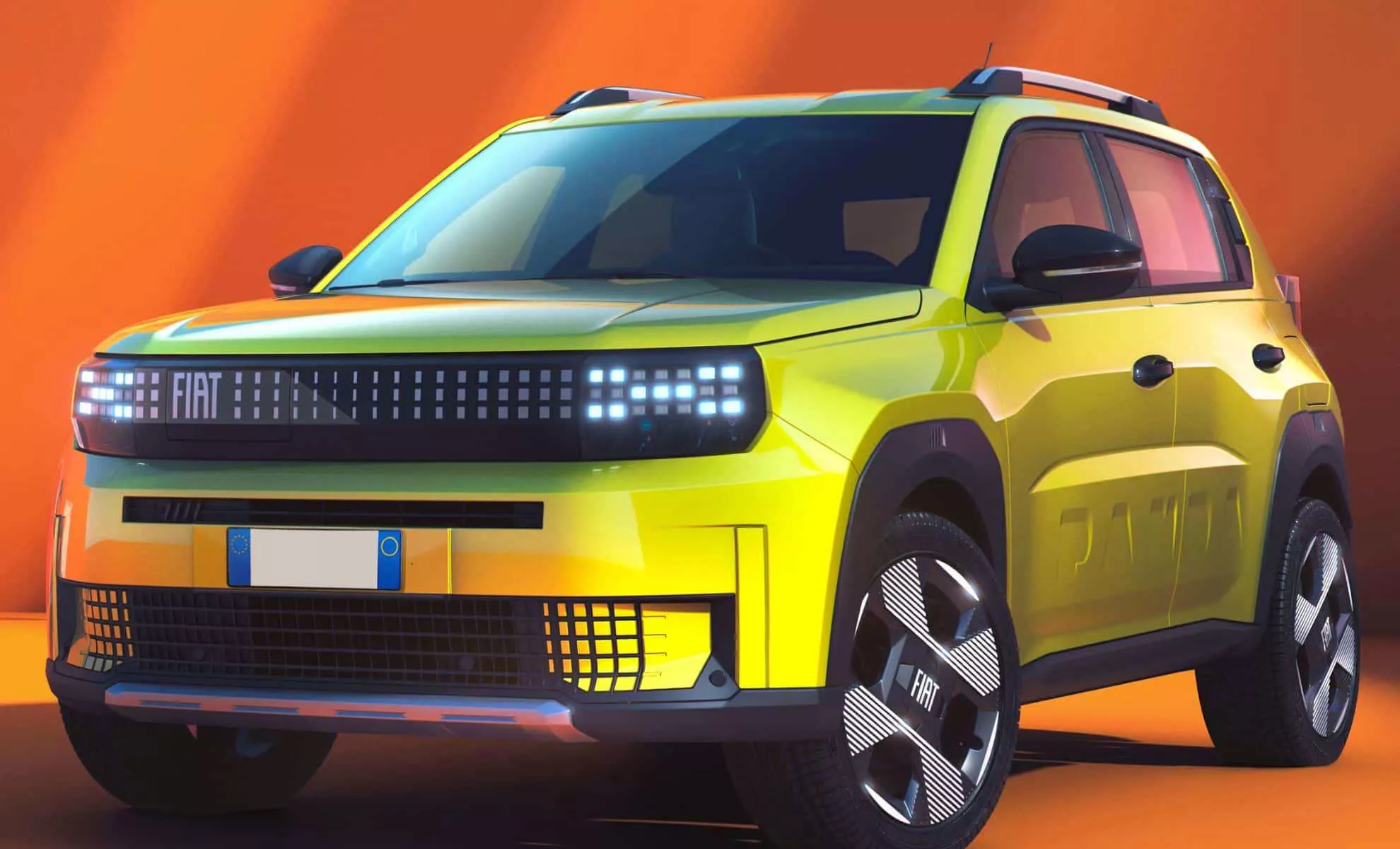 Fiat Grande Panda assemblée à Tafraoui Oran Algérie vue extérieure rouge famille