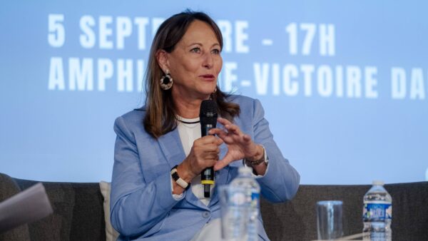 Ségolène Royal lors d'une déclaration sur les relations France-Algérie et la crise du gaz en Europe, mars 2026.