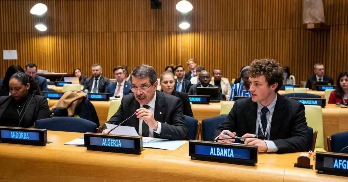 Ministre des Finances algérien Abdelkrim Bouzred au Forum onusien sur le financement du développement, New York, avril 2026