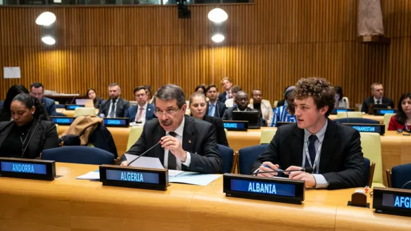 Ministre des Finances algérien Abdelkrim Bouzred au Forum onusien sur le financement du développement, New York, avril 2026