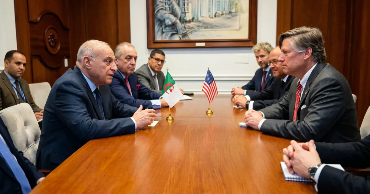 Christopher Landau, vice-secrétaire d'État américain, lors de sa visite officielle à Alger le 27 avril 2026, pour des discussions sur l'énergie et la sécurité au Sahel
