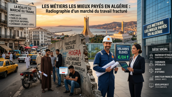 métiers les mieux payés en Algérie 2026 classement salaires
