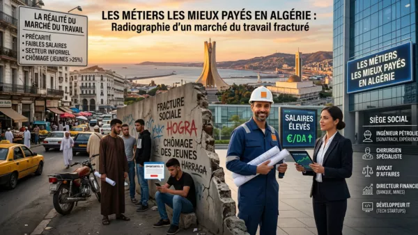 métiers les mieux payés en Algérie 2026 classement salaires