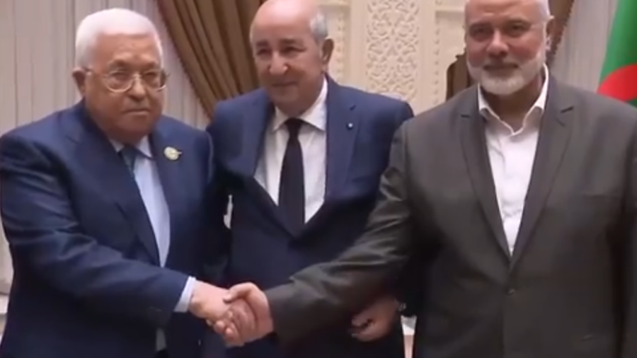 Abdelmadjid Tebboune réunit Mahmoud Abbas et Ismail Haniyeh