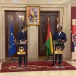 Le président français lors de sa visite en Guinée-Bissau