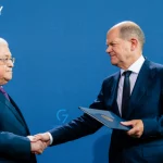 Olaf Scholz et Mahmoud Abbas