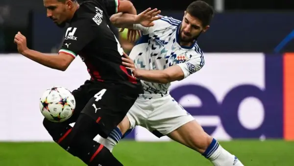 Football: Ismaël Bennacer  meilleur joueur lors du match AC Milan-Dinamo Zagreb