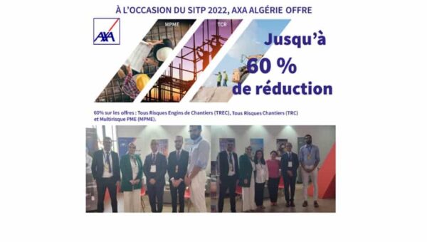 AXA Algérie présente ses solutions d’assurances au  Salon International des Travaux Publics (SITP)