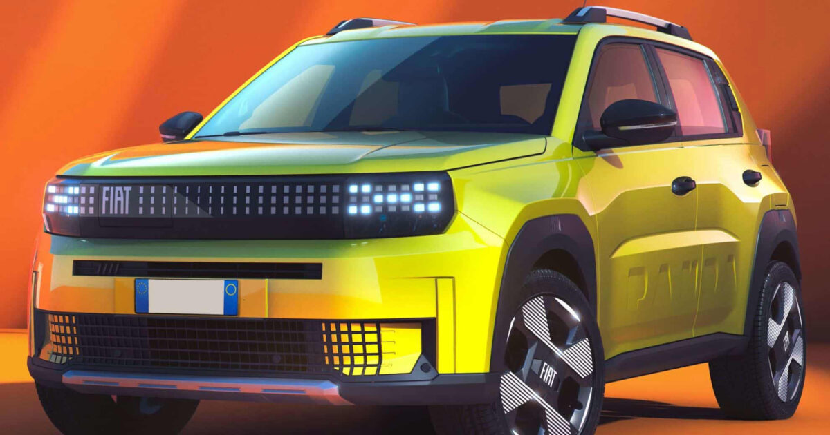 Fiat Grande Panda assemblée à Tafraoui Oran Algérie vue extérieure rouge famille