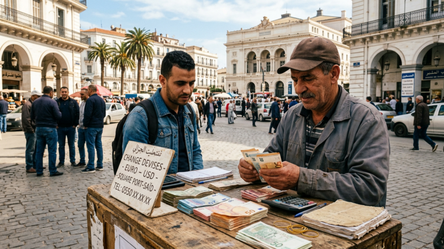 À Alger, l’euro tient bon à 280 dinars : le marché noir en mode attente avant l’été
