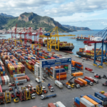 Terminal à conteneurs du port de Béjaïa en activité, janvier 2026 — premier port d'Algérie par volume sur le bimestre