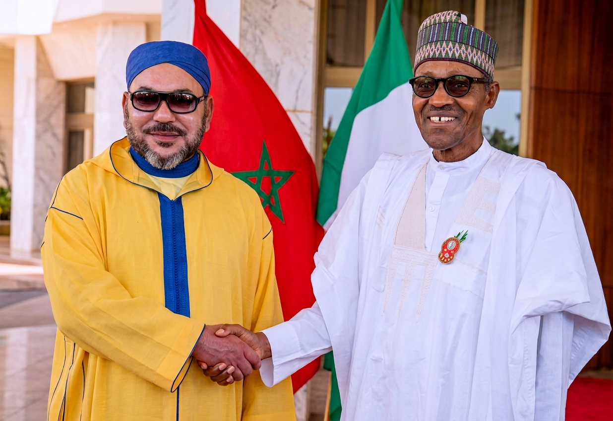 Tracé du Gazoduc Afrique Atlantique reliant le delta du Niger au Maroc via 13 pays côtiers, carte géographique 2026.