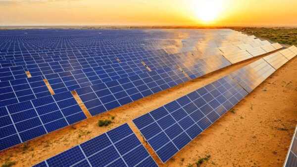 Centrale photovoltaïque de Laghouat en Algérie, 200 MW, mise en service janvier 2026 — première grande réalisation du programme national de transition énergétique