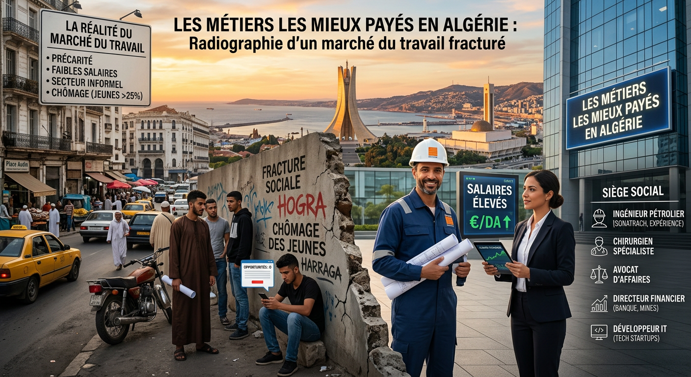 Les métiers les mieux payés en Algérie en 2026 : enquête terrain dans les bastions des hauts salaires
