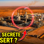 Vue aérienne d'une installation d'exploration gazière dans le désert du Sahara algérien, région d'Illizi ou d'Ahnet, 2026