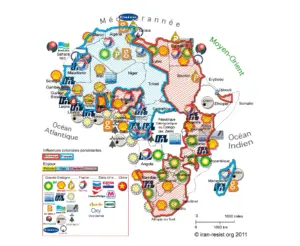 Carte des flux pétroliers africains en 2026 : exportation de brut vers l'Asie et l'Europe, importation de carburants raffinés depuis le Golfe Persique via le détroit d'Ormuz